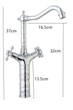 Baterie bucatarie lebada ,pipa inalta mobila , crom lucios , Venustar - imagine 3
