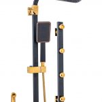 Coloana dus cu hidromasaj ,cinci functii montare cabina dus , functie bideu itegrata , black-gold Venustar