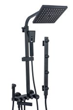 Coloana dus cu hidromasaj ,cinci functii montare cabina dus , functie bideu itegrata , negru mat Venustar