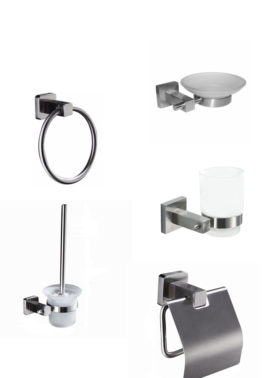 12665649 Set cinci piese , acceosii baie inox Venustar - imagine 1