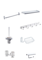 Set sapte piese , accesorii baie, Venustar alb mat