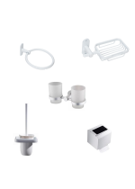 Set cinci piese, accesorii baie,alb mat Venustar