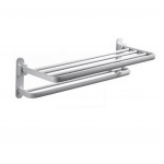 Suport prosop dublu ,rabatabil , fixare perete , alb  mat Venustar