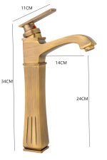 Baterie lavoar montare pe balt ,bronz antichizat Venustar - imagine 3