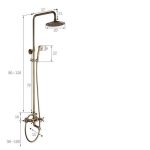 Coloana dus , cu trei functii, crom lucios, Venustar - imagine 2