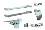 Set sapte piese , accesorii baie, Venustar inox satinat desing cilindric - imagine 2