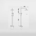 Coloana de dus ,cu trei functii ,bronz Venustar - imagine 2