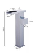 Baterie lavoar, montare pe balt , tip cascada , cu led Venustar - imagine 2