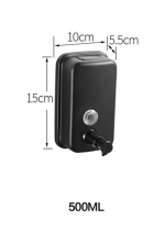 Dispenser sapun lichid negru mat , capacitate 500ml Venustar - imagine 4