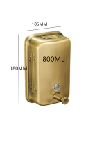 Dispenser sapun lichid bronz antichizat capacitate 800ml Venustar - imagine 2