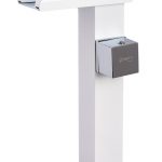 Baterie lavoar, montare pe blat , tip cascada , cu led,white-crom, Venustar
