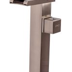 Baterie lavoar, montare pe blat , tip cascada , cu led,inox satinat, Venustar
