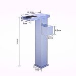 Baterie lavoar, montare pe blat , tip cascada , cu led,inox satinat, Venustar - imagine 3