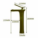 Baterie lavoar,montare pe blat, bronz antichizat, Venustar - imagine 3