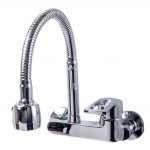 Baterie bucatarie , prindere pe perete , pipa flexibila , perlator doua functii , crom lucios Venustar