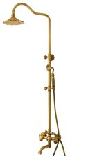 Coloana de dus Venustar, cu trei functii, bronz antichizat, cu broderie - imagine 3