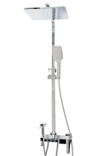 Coloana de dus cu patru functii crom lucios Venustar, cu afisaj temperatura apa LCD, si functie de bideu - imagine 2