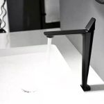 Baterie lavoar, Venustar, montare pe blat, negru mat - imagine 4