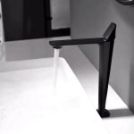 Baterie lavoar, Venustar, montare pe blat, negru mat - imagine 5