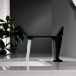 Baterie lavoar, Venustar,montare chiuveta baie, negru mat - imagine 3