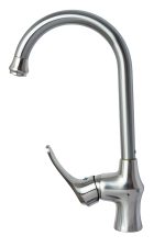 Baterie bucatarie, Venustar, tip lebada, pipa mobila, inox satinat - imagine 2