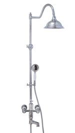 Colona de dus, cu trei functii, white-crom, Venustar