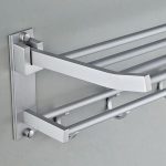 Suport prosop dublu, Venustar, rabatabil, gri mat - imagine 5