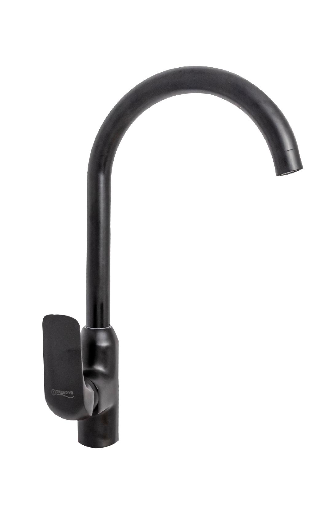 14527502 Baterie bucatarie, Venustar, pipa inalta mobila , negru mat - imagine 1