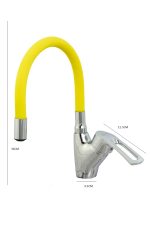 Baterie bucatarie , tip lebada , pipa flexibila galbena  , Venustar - imagine 2