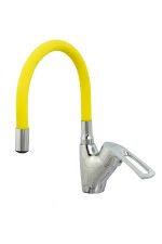 Baterie bucatarie , tip lebada , pipa flexibila galbena  , Venustar