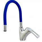 Baterie bucatarie , tip lebada , pipa flexibila albastra  , Venustar