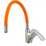 Baterie bucatarie , tip lebada , pipa flexibila portocalie , Venustar