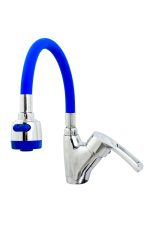 Baterie bucatarie , Venustar, pipa flexibila albastra , perlator doua functii