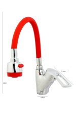 Baterie bucatarie , Venustar, pipa flexibila rosie , perlator doua functii - imagine 2