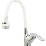 Baterie bucatarie , Venustar, pipa flexibila alba , perlator doua functii