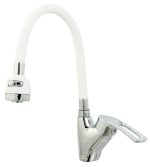 Baterie bucatarie , Venustar, pipa flexibila alba , perlator doua functii