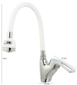 Baterie bucatarie , Venustar, pipa flexibila alba , perlator doua functii - imagine 3