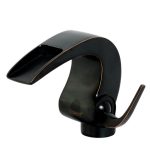 Baterie lavoar baie , tip cascada , negru antichizat , Venustar