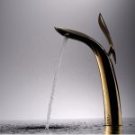 Baterie lavoar Venustar, montare pe balt , gold - imagine 5