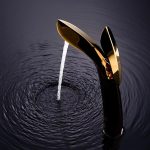 Baterie lavoar Venustar, montare pe balt , gold - imagine 6