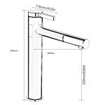 Baterie lavoar Venustar , design cilindric , montare pe blat ,white-chrom - imagine 4