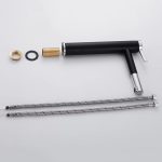 Baterie lavoar Venustar , design cilindric , montare pe  blat ,black-chrom - imagine 4