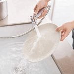 Baterie bucatarie Venustar, pipa lebada si dus extractabil ,crom - imagine 2