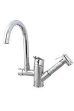 Baterie bucatarie Venustar, pipa lebada si dus extractabil ,crom - imagine 5