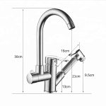 Baterie bucatarie Venustar, pipa lebada si dus extractabil ,crom - imagine 6