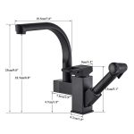 Baterie bucatarie Venustar, para dus extractabila , negru mat - imagine 4