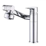 Baterie lavoar Venustar, pipa mobila , perlator reglabil ,cu doua functii, crom lucios