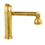 Baterie lavoar Venustar, pipa mobila , perlator reglabil , cu doua functii, gold