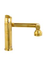 Baterie lavoar Venustar, pipa mobila , perlator reglabil , cu doua functii, gold