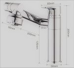 Baterie lavoar Venustar, pipa mobila , perlator reglabil ,cu doua functii, negru mat - imagine 6